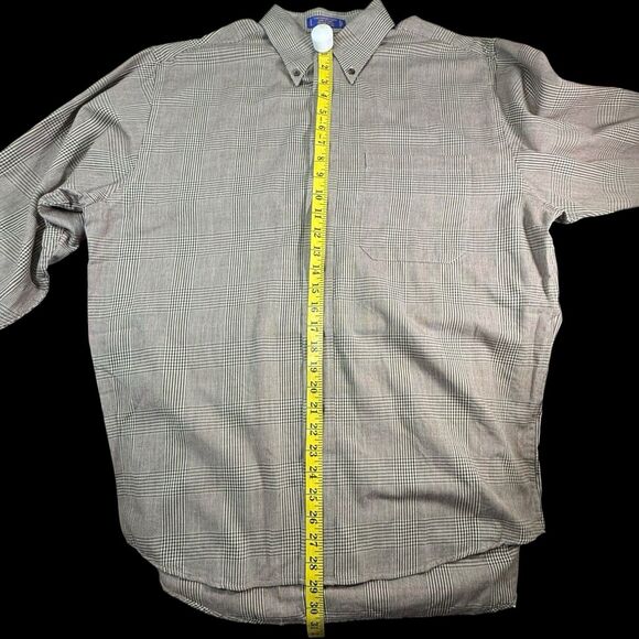 Pendleton Canterbury Cloth Shirt Plaid Button Down Merino Wool Blend Men's Large - Picture 14 of 16